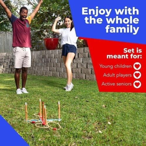 Elite Sportz Ring Toss Games for Kids Outdoor Yard Game for Adults & Family