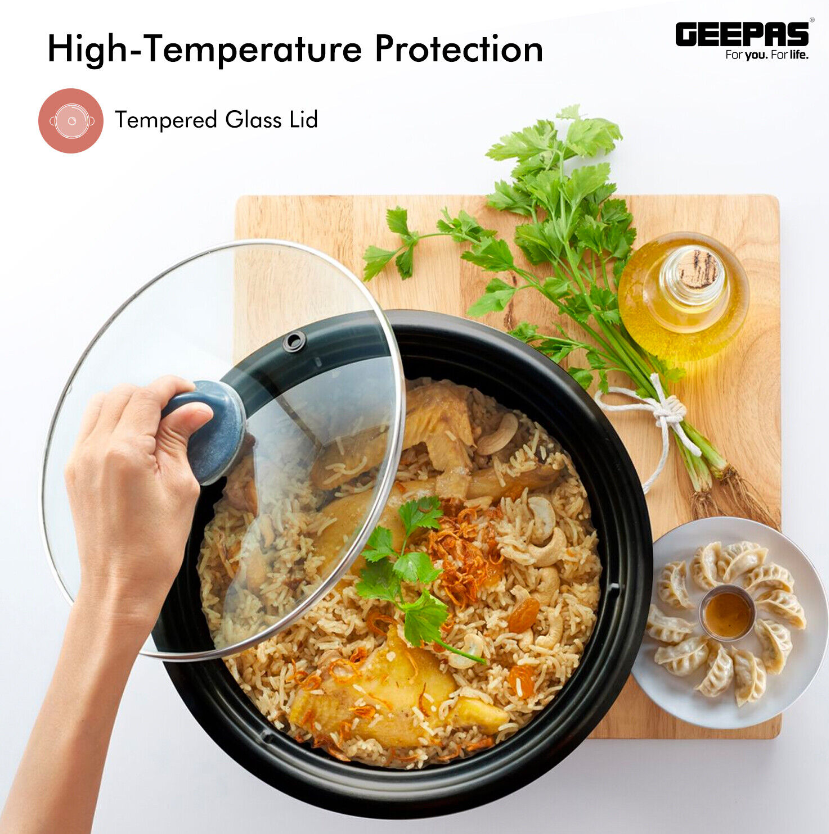 Rice Cooker Steamer Pot 3 in 1 Cooking Non Stick Electric Keep Warm Geepas