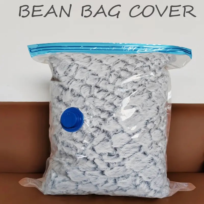 1pc Crocodile Pattern Bean Bag Chair Cover, Large Circular Soft PV Velvet Fluffy Cover, For Living Room Bedroom Office Home Decor, Without Filling