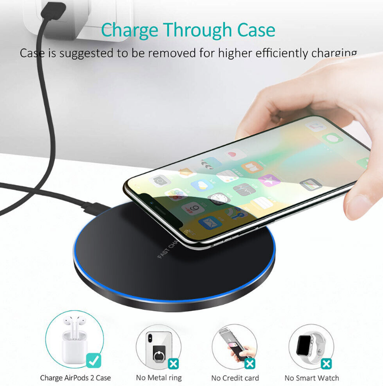 30W Wireless Charger Fast Charging Pad Mat For iPhone 14 13Pro 12 11Pro XS 8
