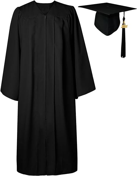 GraduatePro Matte Graduation Cap and Gown 2024 Set Bulk with Tassel for High School & College 12 Colors