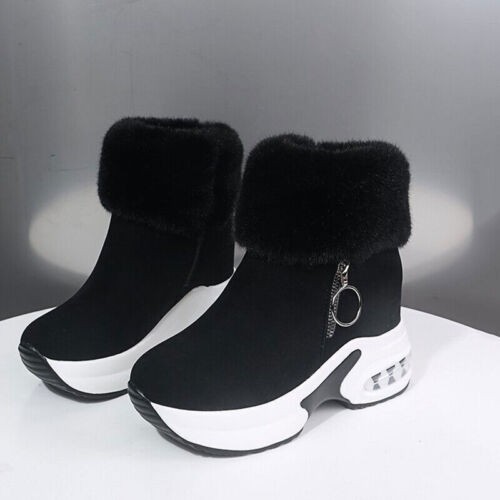 Womens Winter Warm Sneakers Snow Booties Ladies Casual Fluffy Ankle Boots Shoes