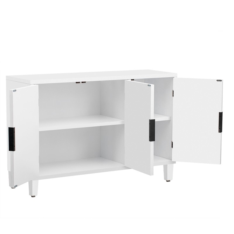U-Style Accent Storage Cabinet Sideboard Wooden with Antique Pattern Doors for