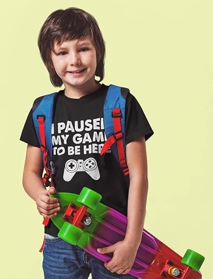 Gamer Shirt Gaming Apparel Gifts for Boys I Paused My Game Youth Kids Shirts
