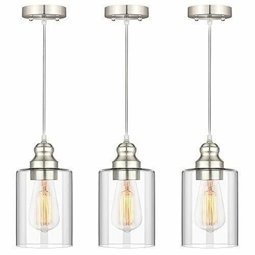 Set of 3 Glass Pendant Lighting Ceiling Lights Kitchen Island Dining Room Bar