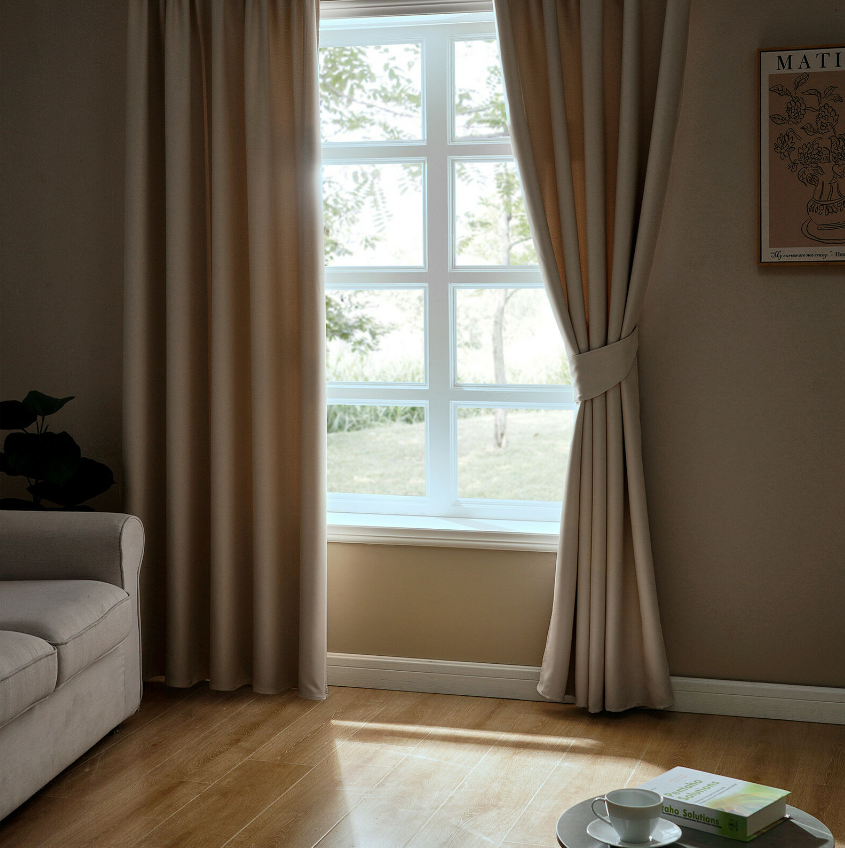 Pencil Pleat Thermal Thick Blackout Curtains Pair Ready Made Eyelet Ring top