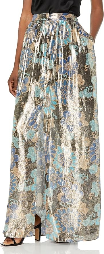 OCHENTA Women's Girls Elastic Waist Long Flowy Bohemian Cotton Casual Maxi Skirt for Summer Beach Holiday