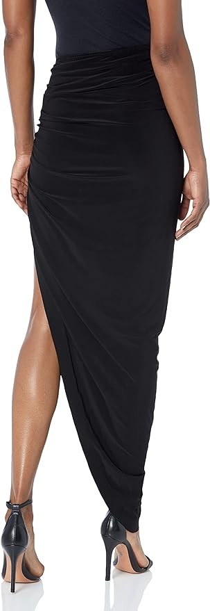 Norma Kamali Women's Side Drape Long Skirt