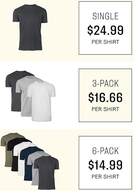 True Classic Tees | Premium Fitted Men's T-Shirt | Crew Neck | Singles & Packs