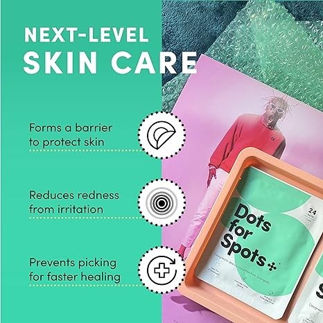 Dots for Spots Pimple Patches for Face - Pack of 24 Hydrocolloid Acne Patch - Invisible Zit Stickers Treatment for Face and Body - Mighty, Fast-Acting, Vegan & Cruelty Free Korean Skin Care
