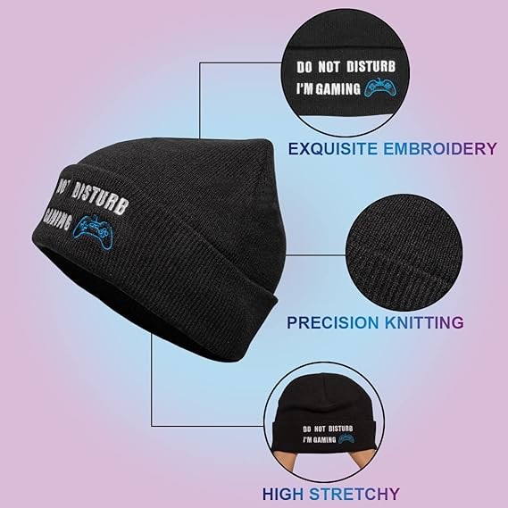 ANDOLO Do Not Disturb Gaming Socks, Beanie Baseball Cap Hat Valentines Fathers Day Gamer for Men Teenage Boys