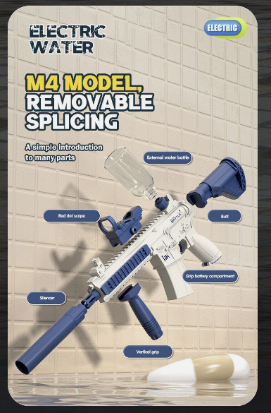 New Fully Automatic Electric Water Gun Rechargeable Party Game Weapon Kids Toys