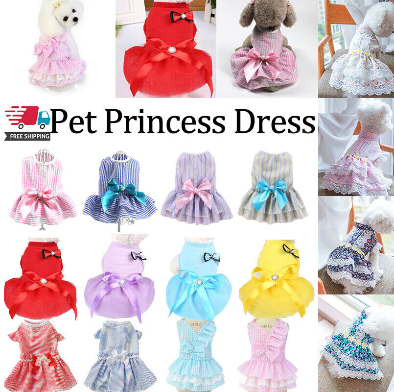 Pet Puppy Small Dog Cat Lace Princess Tutu Dress Skirt Clothes Apparel Costume�