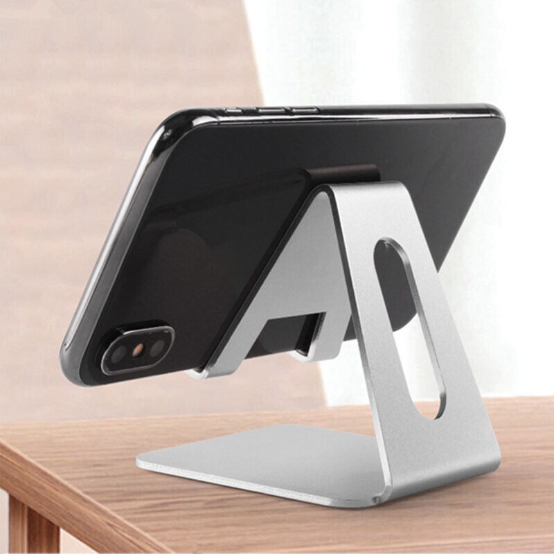 Aluminum Phone Holder Stand Office Home Desk Desktop For iPhone Cellphone