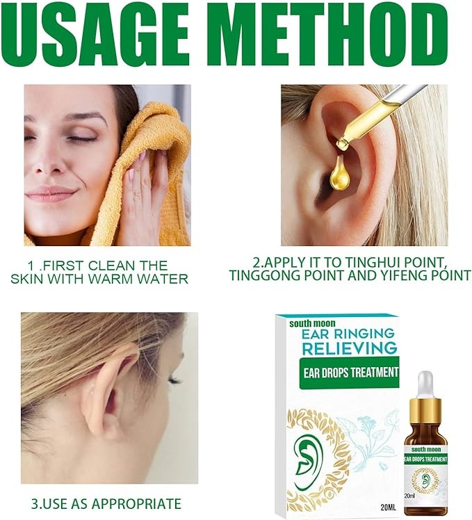 FuSatisYilife Tinnitus Relief for Ringing Ears, Reduce Tinnitus Recurrence, Natural Herbal Tinnitus Ear Ringing Relief, Effectively Reduce Ear Noise for Men & Women, Tinnitus Treatment Ear Drop