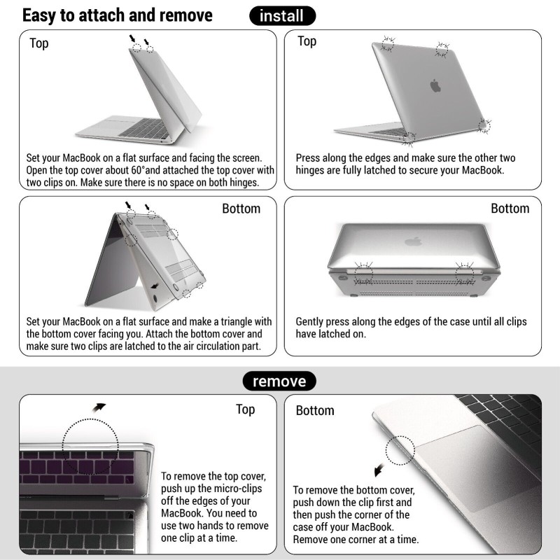 IBENZER Hard Shell Case for MacBook Air/Pro 11 13 15 16 Inch Case