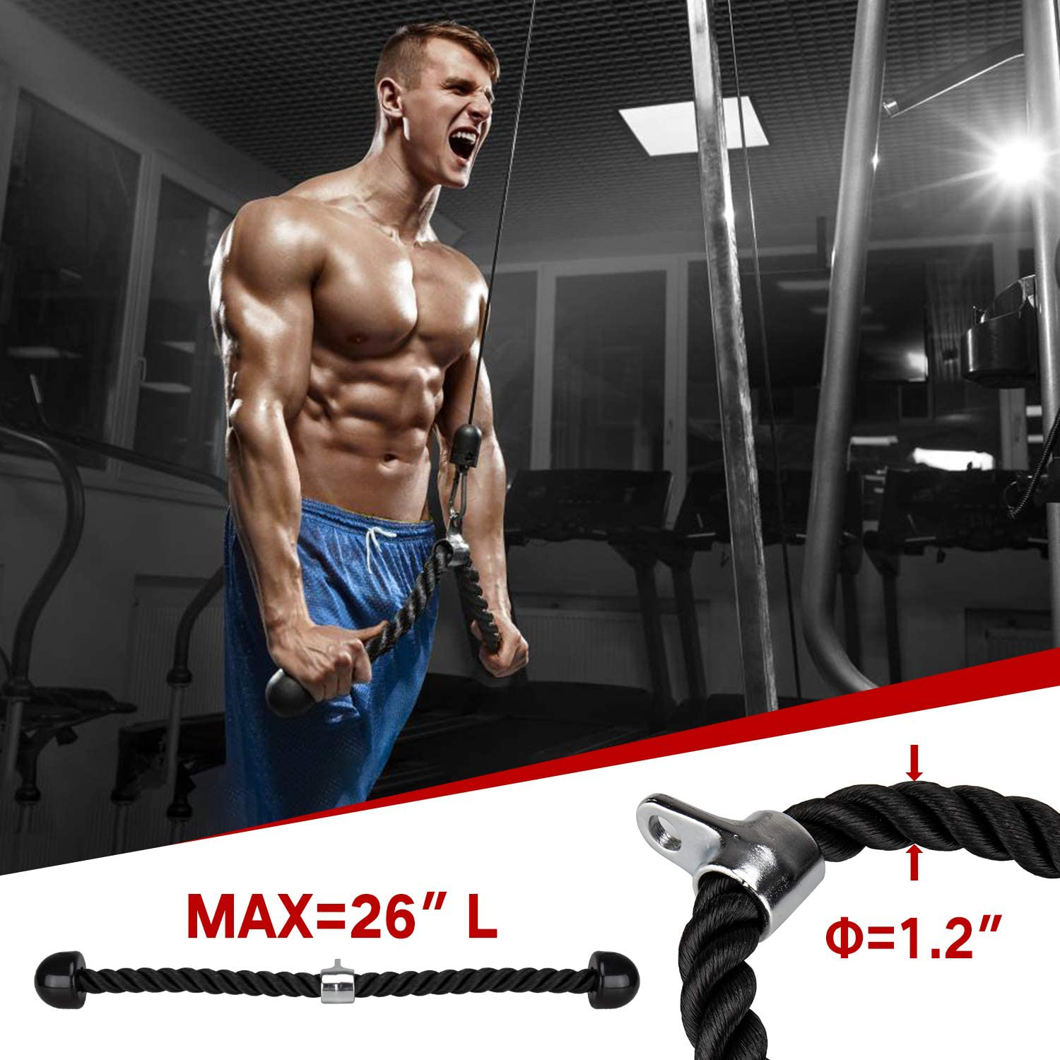 Fitness LAT and Lift Pulley System Dual Cable Machine70 and 90 with Upgraded Lo