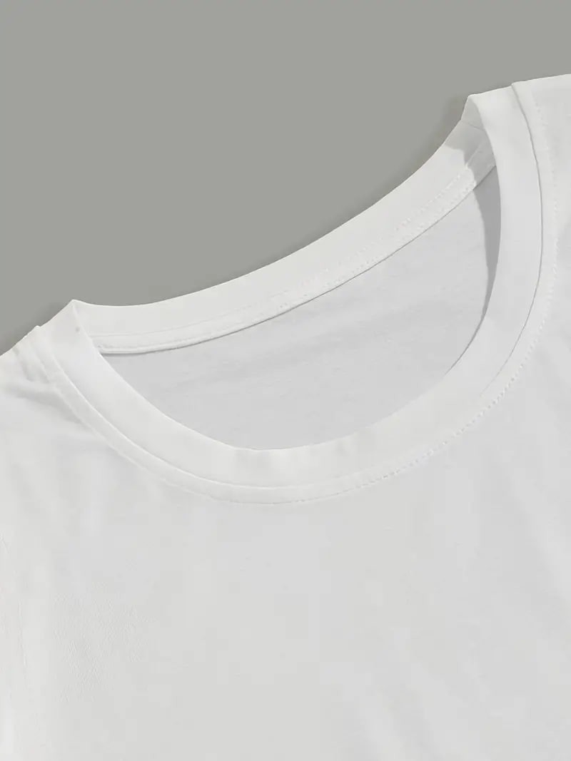 Boston Print Short Sleeve T-shirts For Men, Plus Size Stretchy Graphic Tees For Summer Casual Daily Style