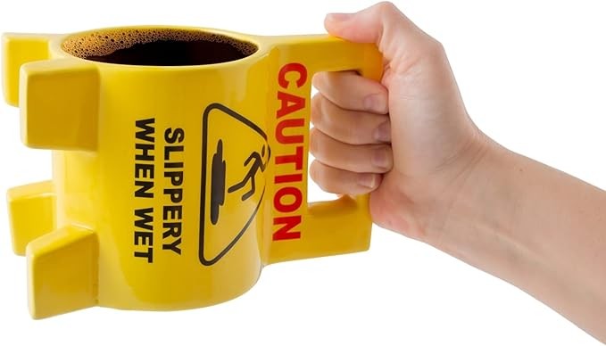 Big Mouth Inc Caution Sign Mug