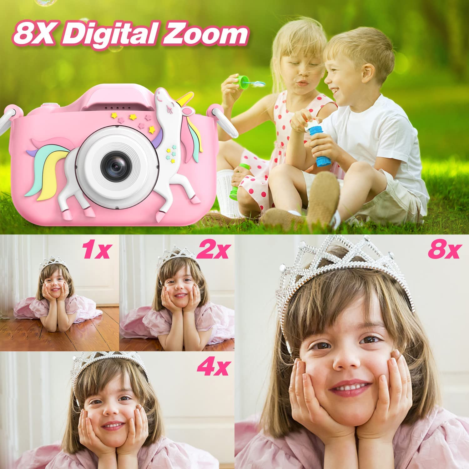 Kids Camera Toys for 3-8 Year Old Girls,Children Digital Video Camcorder Camera