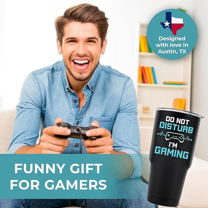 Gaming Tumbler 30oz, Funny Gaming Mugs, Gamer Gifts For Gamers, Gift For Gamers Men, Gamer Boy Gifts, Gamer Gifts For Teen Boys, Gamer Gifts For Him, Gamer Dad Gifts Gaming Gifts For Boyfriend