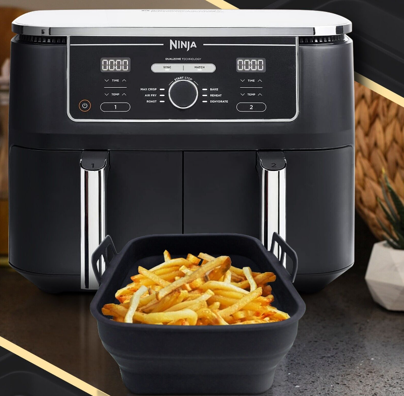 Ninja AF400UK Liners Dual Air Fryer Silicone Accessories 2PCS Non-Stick Reusable