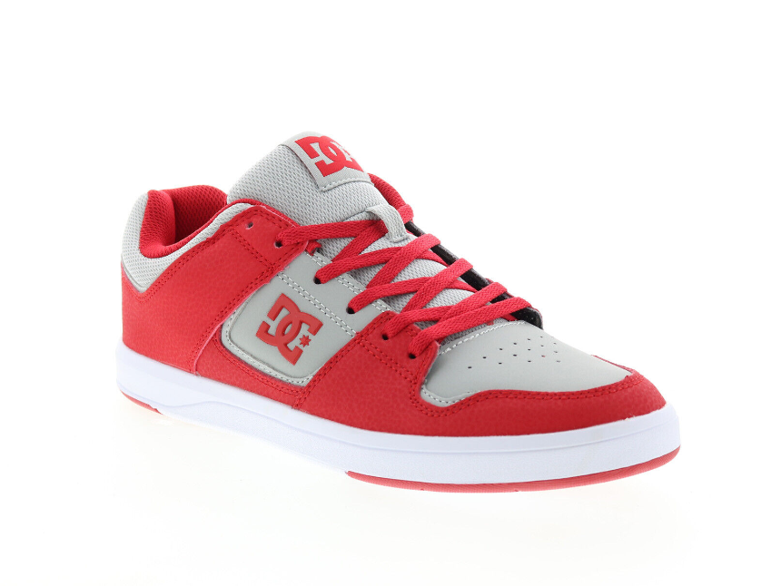 DC Cure ADYS400073-RGY Mens Red Gray Leather Skate Inspired Sneakers Shoes