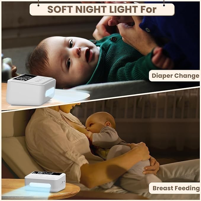 Fcoget Baby Nasal Aspirator with Powerful Adjustable 9 Level Suction, Electric Nasal Suction, Rechargeable, with Night Light and Nursery Rhymes Soothing
