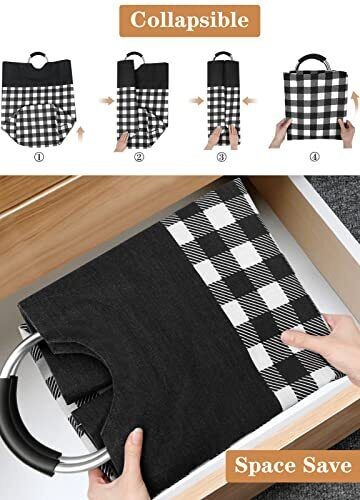 Laundry Basket, Laundry Hamper, Hampers for Laundry, Clothes Baskets 82L Black