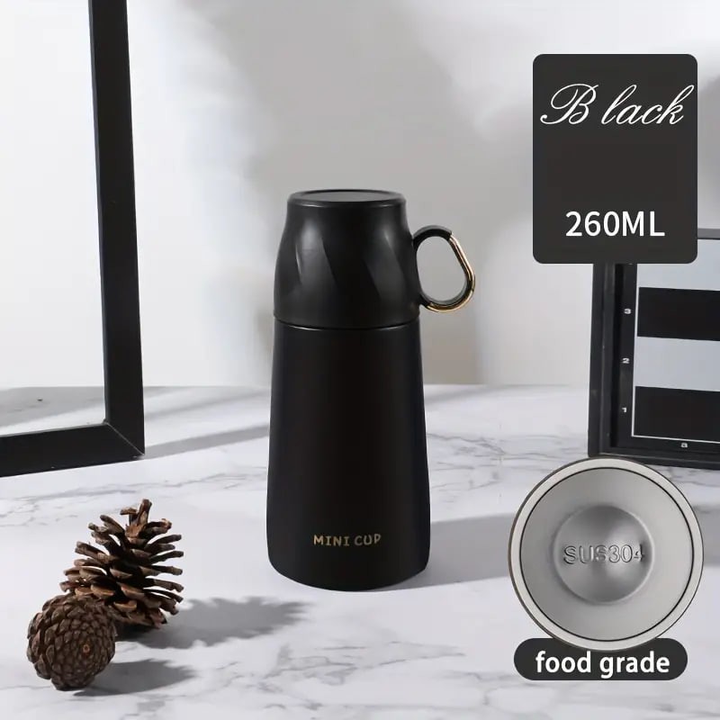 1pc Stainless Steel Thermal Cup, With Gift Box Set, Double Layer Leakproof Insulated Water Bottle, Keeps Hot And Cold Drinks For Hours, Suitable For Cycling, Backpacking, Office Or Car, School, Party,