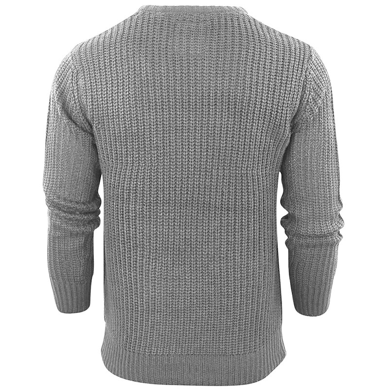 MENS JUMPERS PLAIN CREW NECK CASUAL FORMAL KNITTED WINTER PULLOVER BY BRAVE SOUL