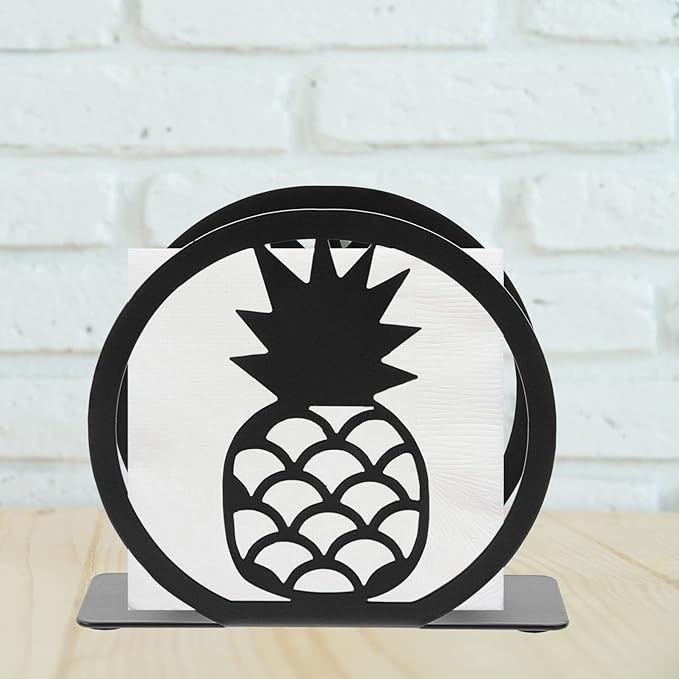Zerodeko Home Decor Home Decor Metal Pineapple Napkin Holder Freestanding Tissue Dispenser Organizer Tabletop Paper Napkin Stand for Home Kitchen Dinner Table Dining Table Decor Dining Table Decor