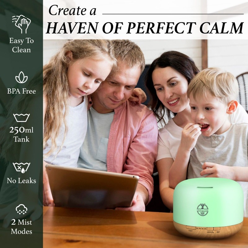 Essential Oil Diffuser LED Aromatherapy Ultrasonic Humidifier Aroma Air Purifier