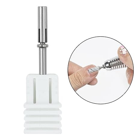 1Pc White 3.1mm Nail Sanding Bands Mandrel,Nail Drill Mandrel/Holder/Nail Drill Heads for Manicure, Pedicures Nail Cleaning Brushes, Manicure Nail Sanders Beauty and Personal Care Nail Drill Bits