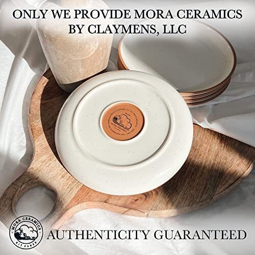 Mora Ceramic Plates Set 7.8 in - Set of 6 - The Dessert Salad Appetizer Small...