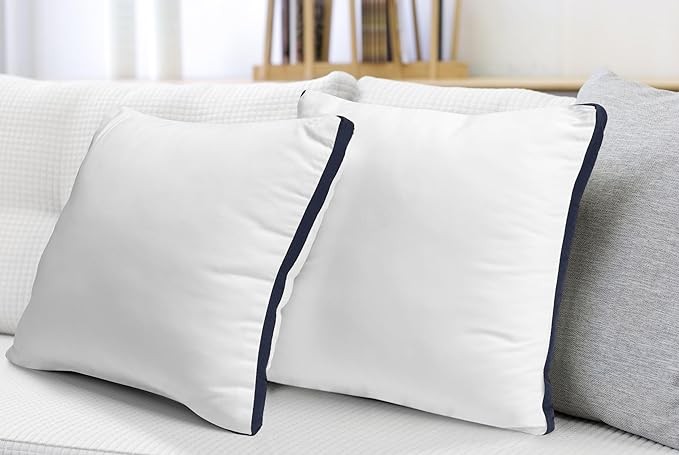 Utopia Bedding Throw Pillow Insert 18 x 18 Inches (White), Set of 2 Gusseted Decorative Bed and Couch Pillows, Cushion Sham Stuffer for Sofa